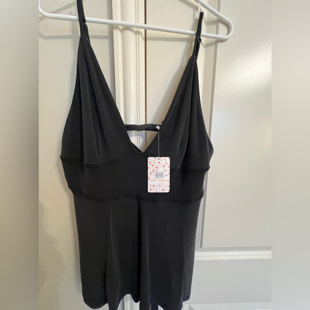 Free People Black Halter top